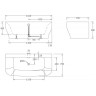 Акриловая ванна 165x78 см BELBAGNO BB74-NERO-W0