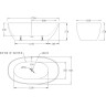 Акриловая ванна 170x83 см BELBAGNO BB80-1700-W0