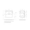 База под раковину подвесная BELBAGNO UNO-MINI-600-2C-SO-GSO