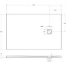 Душевой поддон из искусственного мрамора BELBAGNO TRAY-MR-UNO-AH-140/90-35-W-NO