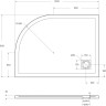 Душевой поддон из искусственного мрамора BELBAGNO TRAY-MR-UNO-RH-120/90-550-35-W-L-BO