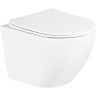 Подвесной безободковый унитаз с сиденьем микролифт BELBAGNO UNO BB3105CHR/SC BB3105CHR-SC