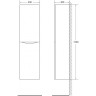 Шкаф подвесной Rovere Tabacco BELBAGNO FLY-MARINO-1500-2A-SC-NL-P-R