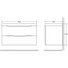 Тумба Nero Lucido 89,6 см BELBAGNO MARINO MARINO-900-2C-SO-NL-P