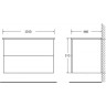 Тумба Rovere Grigio 99,6 см BELBAGNO ETNA ETNA-1000-2C-SO-RG-P