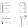 Тумба Stone 45,4 см BELBAGNO PIETRA PIETRA MINI-460-1A-SO-PT-R