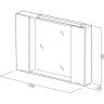 Зеркальный шкаф 120x75 см Bianco Lucido BELBAGNO MARINO MARINO-SPC-1200/750-2A-BL-P