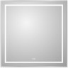 Зеркало BELBAGNO KRAFT SPC-KRAFT-900-800-LED-TCH-WARM в алюминиевой раме со встроенным светильником, 900x32x800 мм